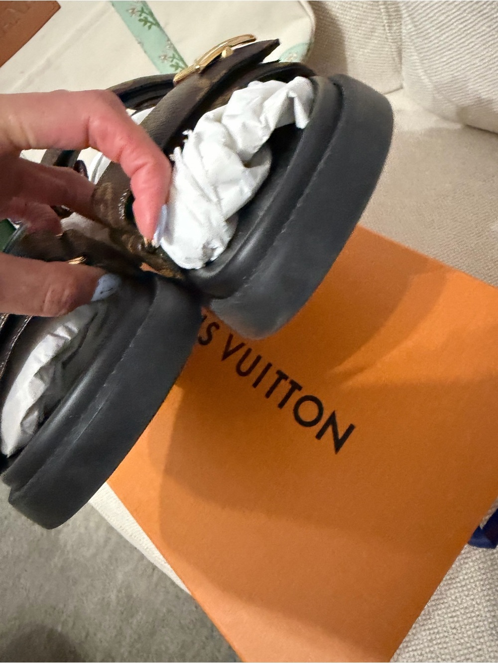 Louis Vuitton Sunset Comfort Flat Sandals - LV Monogram (Size 42 EU) - Picture 8 of 12